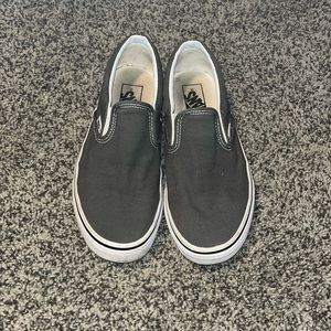 Gray slip on Vans